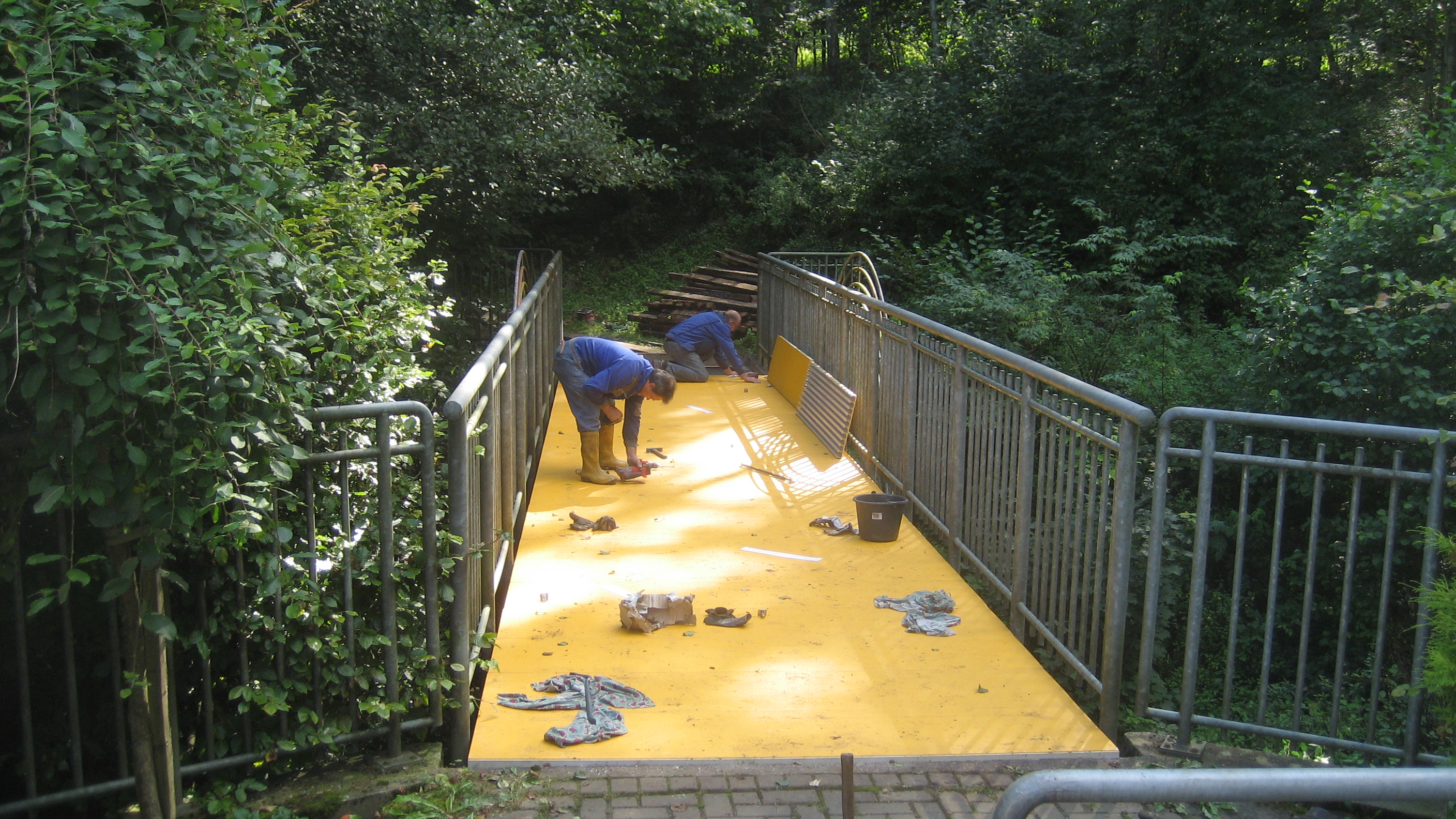 Brückenrenovierung in der Stadt Menden Deutschland