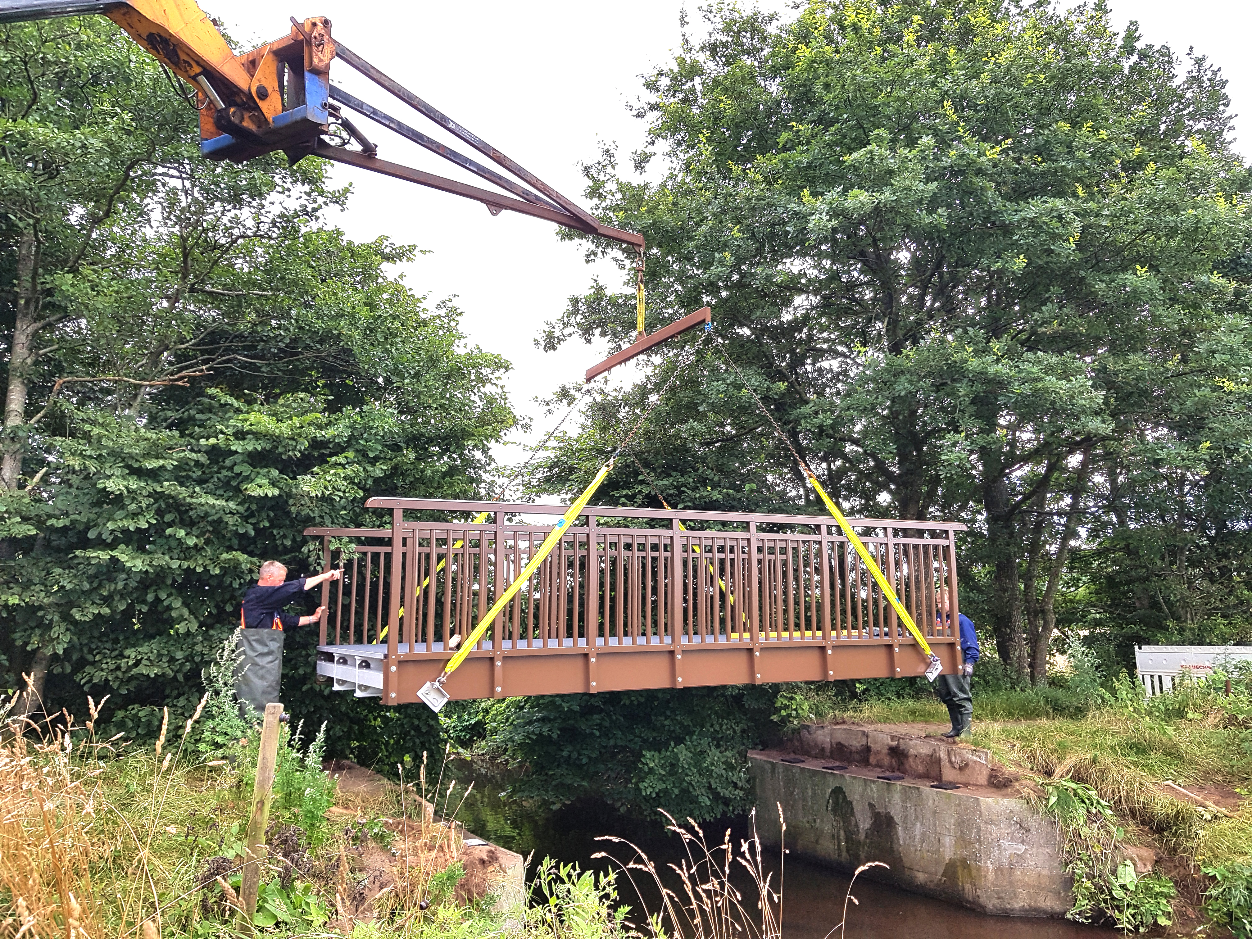 bild av glasfiberbro i Herning Danmark