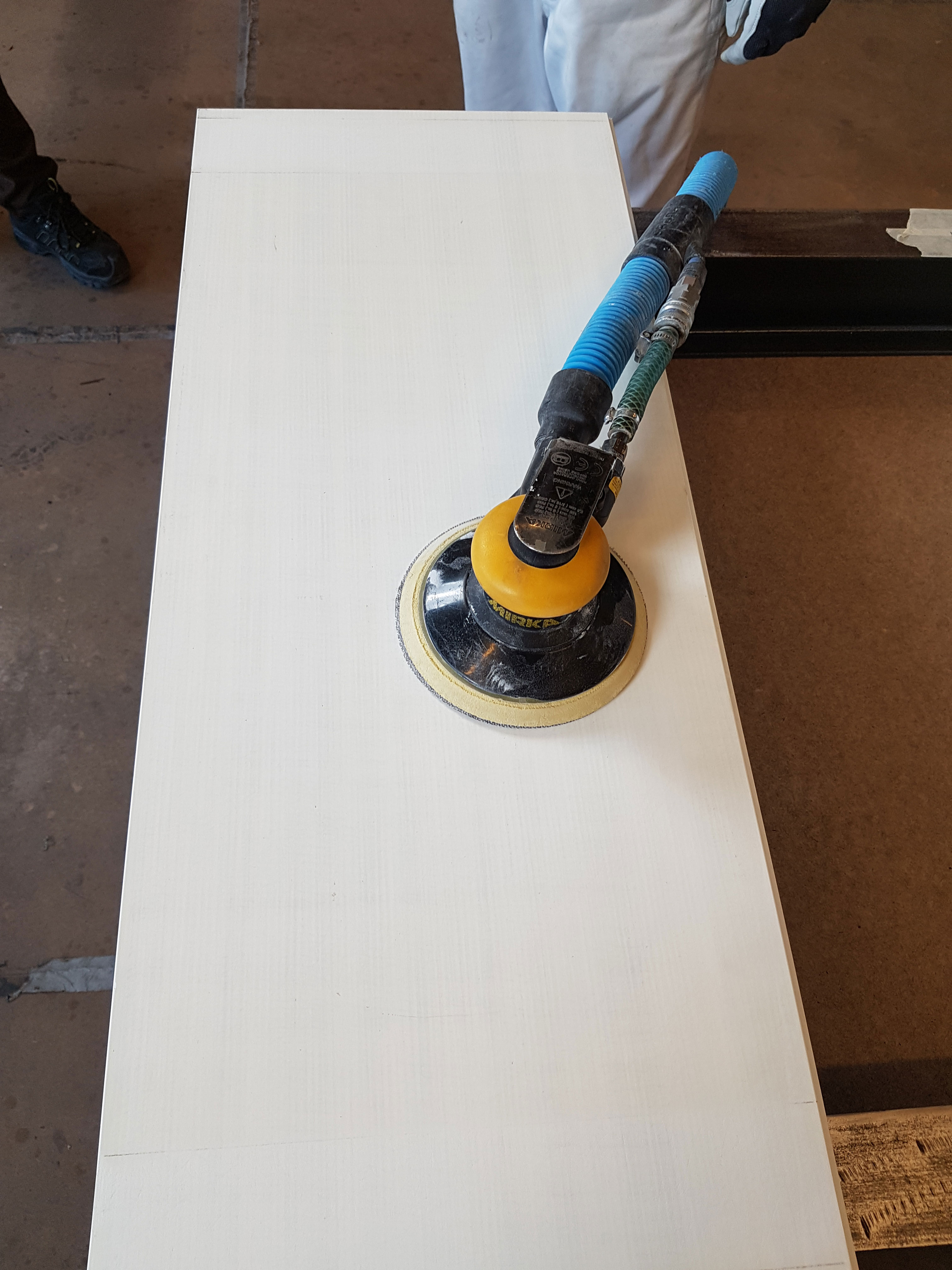 Sandstrahlen, glassfaser, GFK