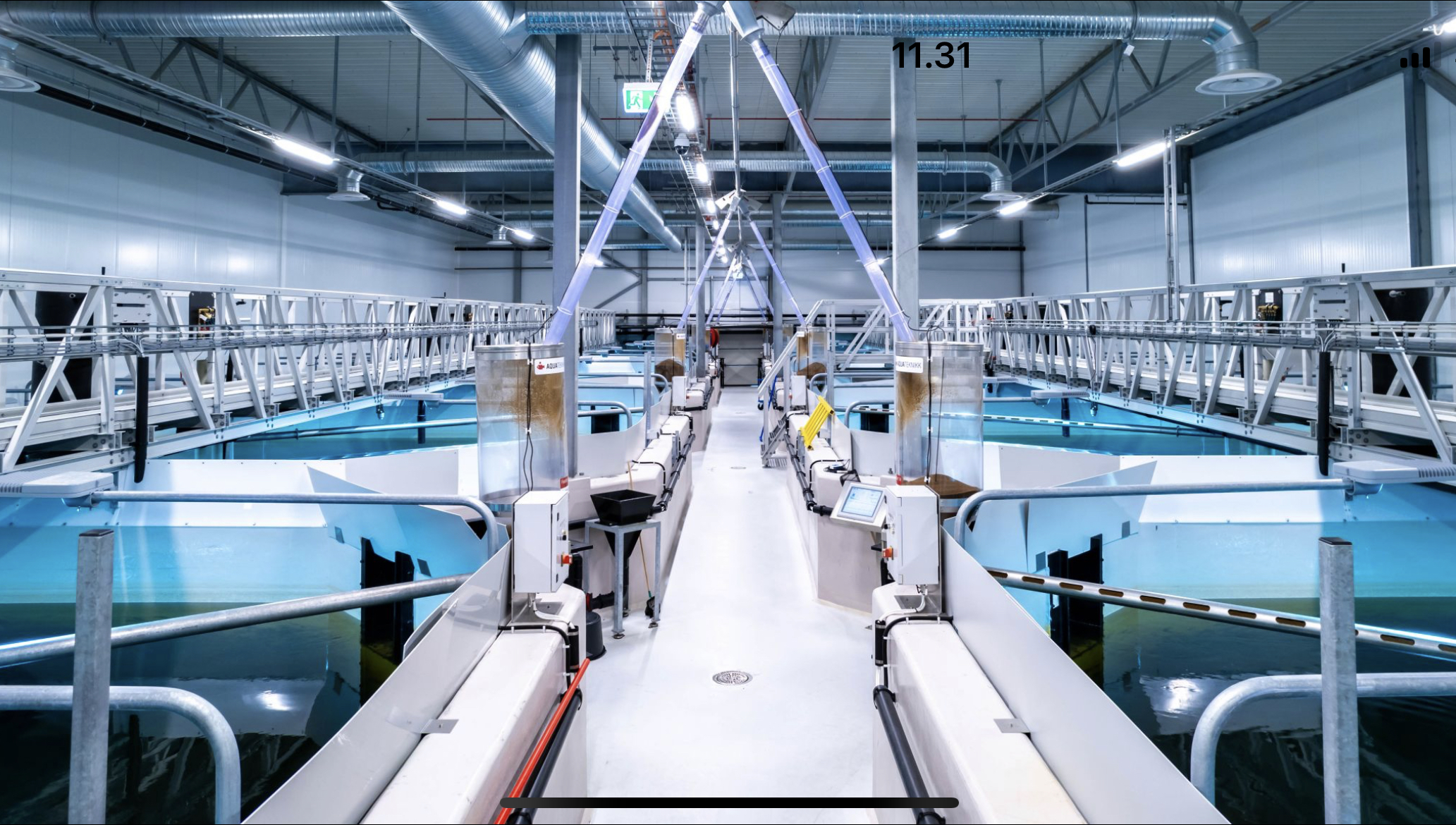 Fish farming facility with Fiberline structural profiles, FRP solutions, and walkways
