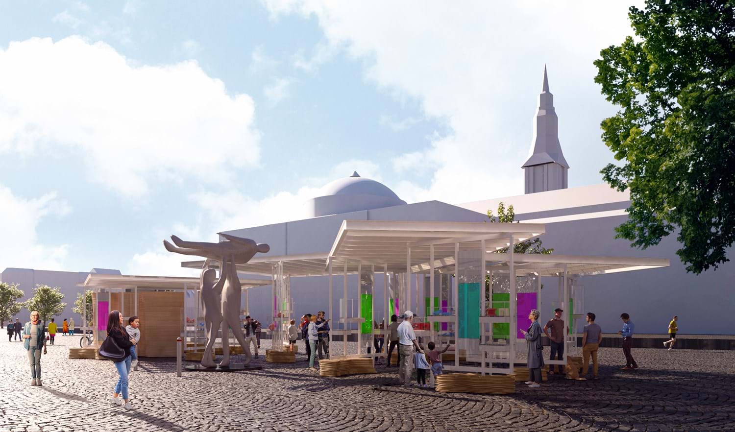 Fiberline profiler i SDG pavilion københavn