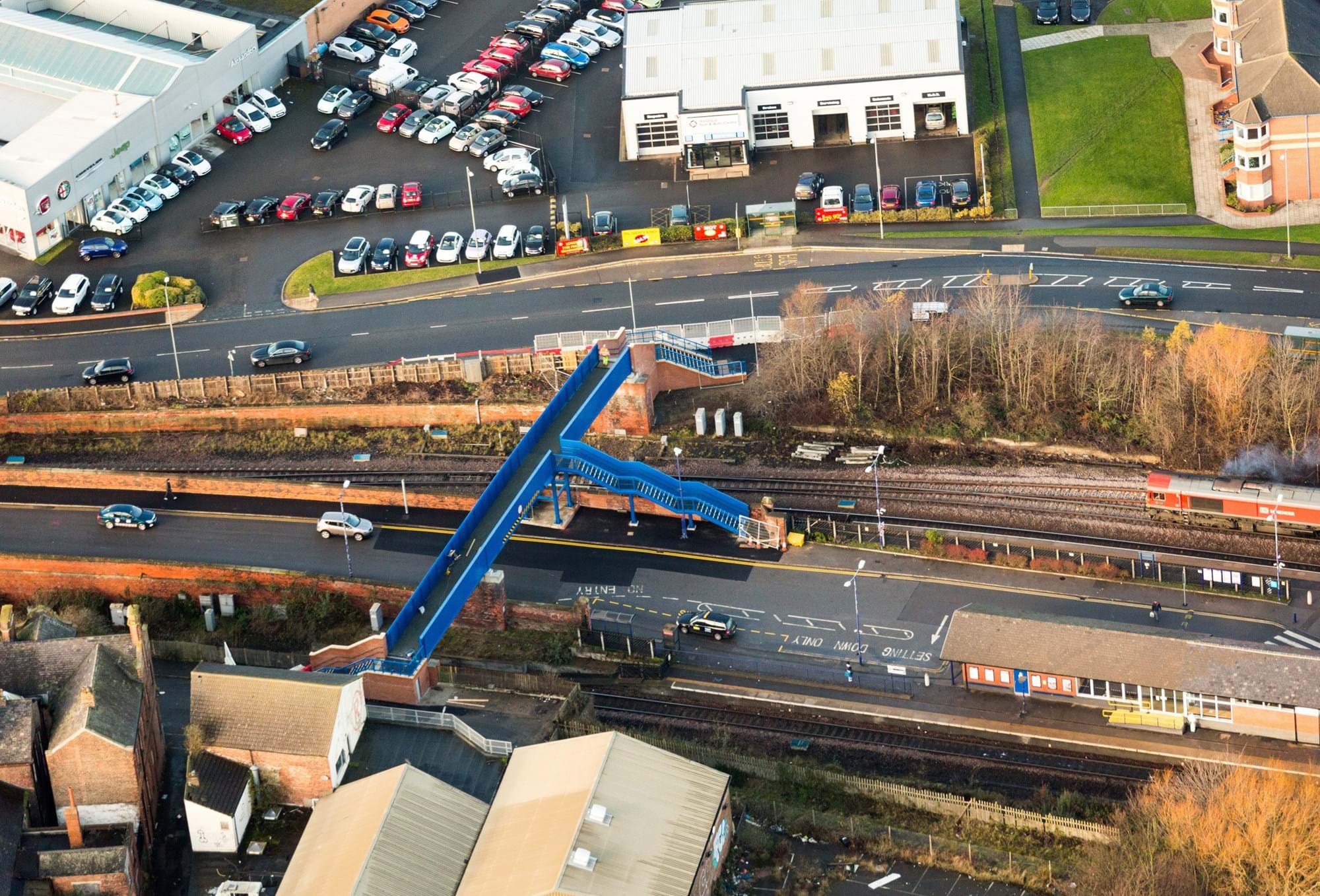 Bild av glasfiberplanke på Bridge Thornaby Station